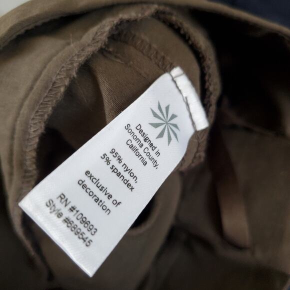 Athleta Brown ripstop nylon med thigh shorts Hiling Outdoor Casual - Picture 2 of 8